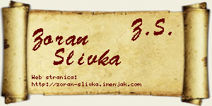 Zoran Slivka vizit kartica